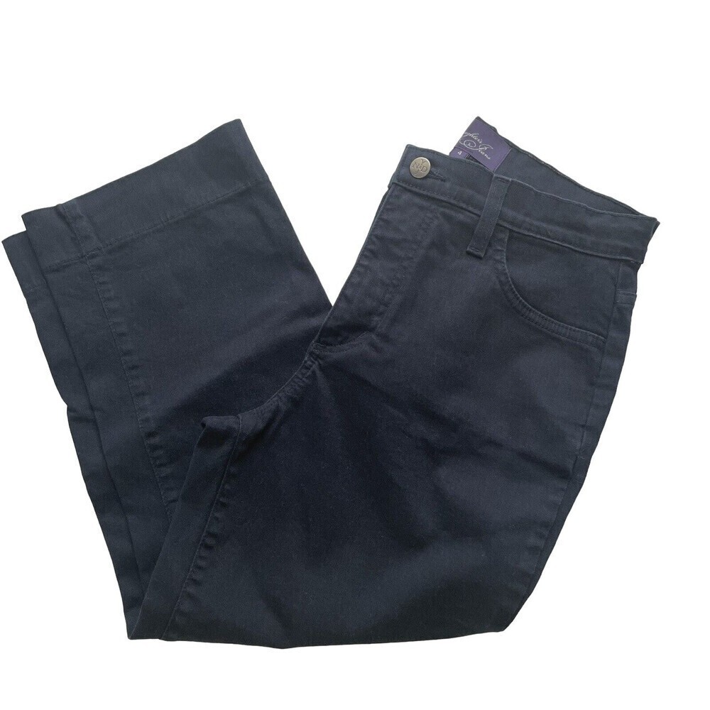 NYDJ Crop Capri Jeans Denim Pants Stretch Lift Tuck Technology Navy Blue Size 4